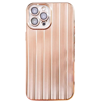 iPhone 12 Pro Brushed TPU Case with Camera Lens Protector - Gold