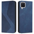 Business Style Samsung Galaxy A22 4G Wallet Case - Blue