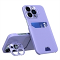CamStand iPhone 14 Pro Case with Card Slot - Purple