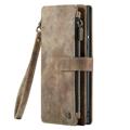 Caseme C30 Multifunctional Samsung Galaxy S22 Ultra 5G Wallet Case - Brown