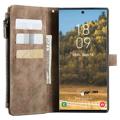 Caseme C30 Multifunctional Samsung Galaxy S22 Ultra 5G Wallet Case - Brown