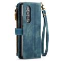 Caseme C30 Multifunctional Samsung Galaxy Z Fold4 5G Wallet Case - Blue