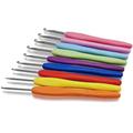 Crochet Hook Set in Aluminum with Ergonomic Plastic Handle - 9 Pcs.