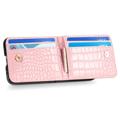 Crocodile Series Samsung Galaxy Z Flip4 5G Wallet Case - Pink