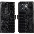 Crocodile Series Samsung Galaxy A33 5G Wallet Leather Case with RFID - Black