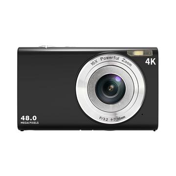 DC402-AF 4K Kids 48MP Digital Camera Auto Focus 16X Digital Zoom Vlogging Camera for Teens (Open Box - Bulk Satisfactory) - Black