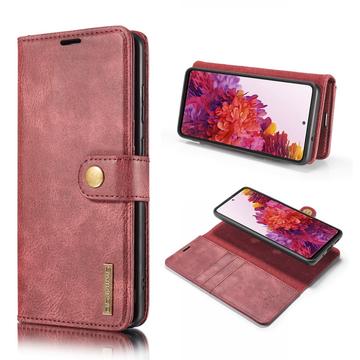 Samsung Galaxy S20 FE DG.Ming Detachable Wallet Leather Case - Wine Red