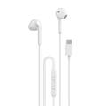 Dudao X3C Wired In-Ear USB-C Headphones - White