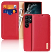 Dux Ducis Hivo Samsung Galaxy S23 Ultra 5G Wallet Leather Case - Red