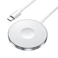 ESSAGER 3-in-1 15W Magnetic Wireless Charger for iPhone 12 / 13 / 14 / 15 / 16 , AirPods, iWatch Slim Charging Pad