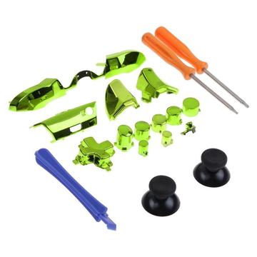 Electroplated Replacement Parts Kit for Xbox One Elite Controller - Green