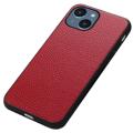 Elegant iPhone 14 Max Leather Case - Red