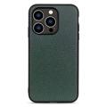 Elegant iPhone 14 Pro Leather Case - Green