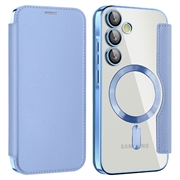Samsung Galaxy A35 Flip Case with Card Slot - MagSafe Compatible - Blue