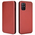 OnePlus 8T Flip Case - Carbon Fiber - Red