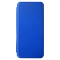 Samsung Galaxy M33 Flip Case - Carbon Fiber - Blue