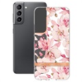 Flower Series Samsung Galaxy S22+ 5G TPU Case - Pink Gardenia