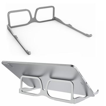 Foldable Glasses Shape Laptop Stand PTAZ40 - Silver