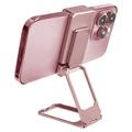 Foldable 360-degree Rotary Desktop Holder for Smartphone - Rose Gold