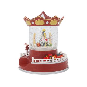 Forever Light FLX-4 Christmas Snow Globe Lantern Carousel