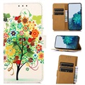 Glam Series Sony Xperia 10 IV Wallet Case - Flowering Tree / Colorful