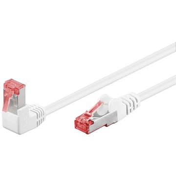 Goobay CAT 6 S/FTP PiMF Angled Network Cable - 1m - White