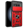 Google Pixel 8 Pro Rotary Ring Hybrid Case with Camera Shield - Red