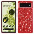 Google Pixel 8a Glitter Series Hybrid Case - Red