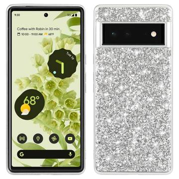 Google Pixel 8a Glitter Series Hybrid Case - Silver