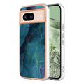 Google Pixel 8a Marble Pattern Electroplated IMD TPU Case