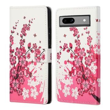 Google Pixel 8a Style Series Wallet Case - Pink Flowers