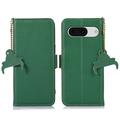 Google Pixel 8a Wallet Leather Case with RFID - Green