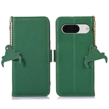 Google Pixel 8a Wallet Leather Case with RFID - Green