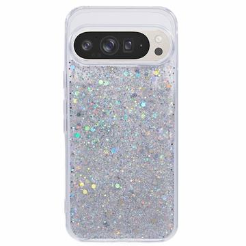 Google Pixel 9 Pro XL Glitter Flakes TPU Case - Silver