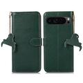 Google Pixel 9 Pro XL Wallet Leather Case with RFID - Green