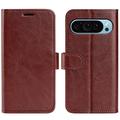 Google Pixel 9/9 Pro Wallet Case with Magnetic Closure - Brown