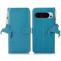 Google Pixel 9/9 Pro Wallet Leather Case with RFID - Blue