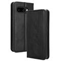 Google Pixel 9a Retro Wallet Case with Magnetic Closure - Black