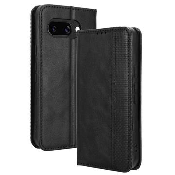 Google Pixel 9a Retro Wallet Case with Magnetic Closure