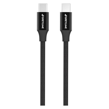 GreyLime Braided USB-C / USB-C Cable - 1m - Black