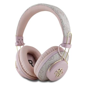 Guess 4G Big Metal Logo ENC Wireless Headphones - Pink