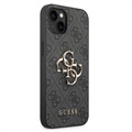 Guess 4G Big Metal Logo iPhone 14 Hybrid Case - Black