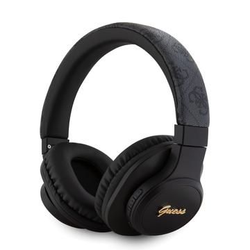 Guess 4G Tone on Tone Script Wireless Headphones - Black