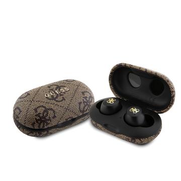 Guess GUTWSP4EGW 4G Metal Logo TWS Earphones - Brown