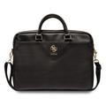 Guess Grained 4G Metal Logo Laptop Bag - 15"-16" - Black