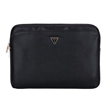 Guess Grained Triangle Logo Laptop Sleeve - 14" - Black