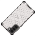 Honeycomb Armored Samsung Galaxy S21 FE 5G Hybrid Case - Transparent