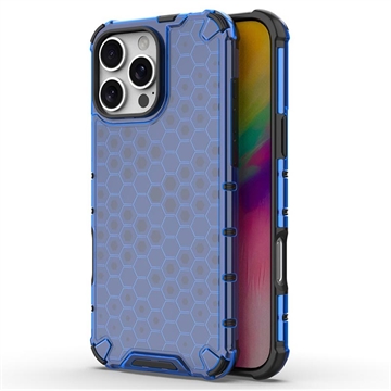 iPhone 16 Pro Max Honeycomb Armored Hybrid Case - Blue