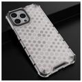 Honeycomb Armored iPhone 14 Pro Max Hybrid Case - Transparent