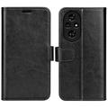 Honor 200 Pro Wallet Case with Magnetic Closure - Black